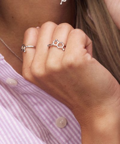 Alternative view of Ring i sølv serotonin glede