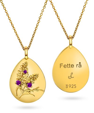 Medaljong "Fette rå" med ametyst