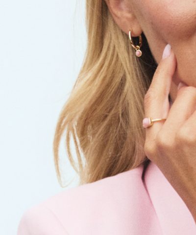 Alternative view of Ring i sølv med rosa opal KJÆRLIGHET