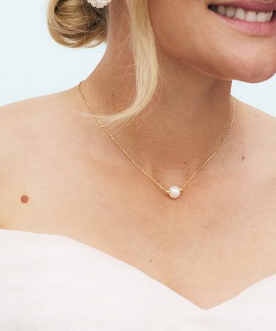 Alternative view of Smykke i sølv med perle