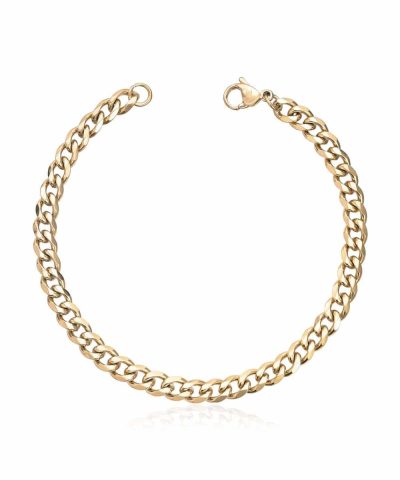 SANDER armbånd stål forgylt