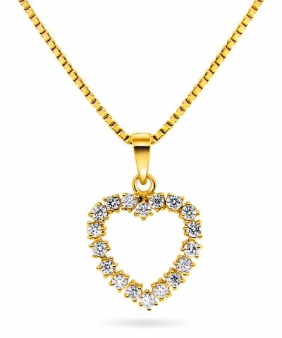 Anheng gull cz hjerte B:13 mm