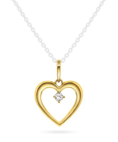 Anheng i gull med zirkonia