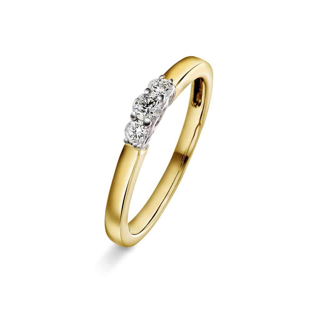 Pan Jewelry - Ring i gull med diamanter 0,20 ct WSI