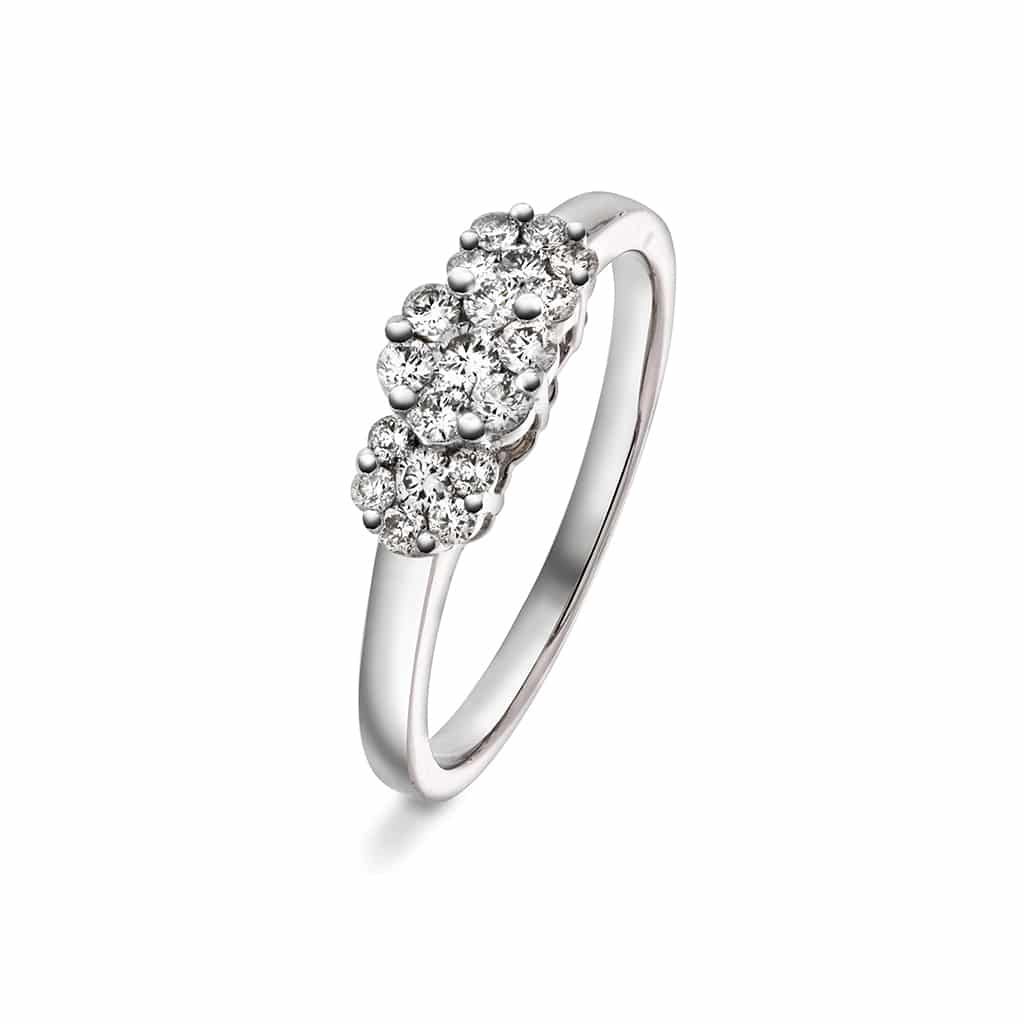 Pan Jewelry Ring i gull med diamanter 0,40 ct WP