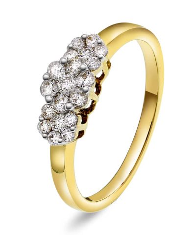 Pan Jewelry Ring i gull med diamanter 0,40 ct WP