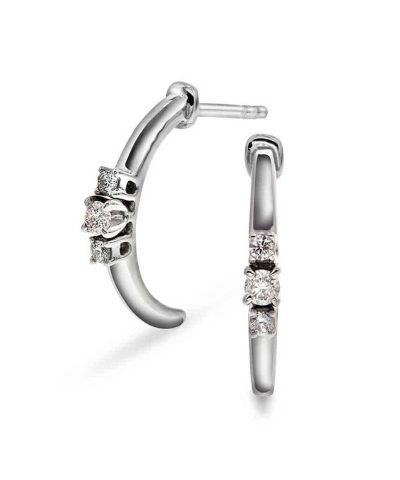 Emma Øredobber i Hvittgull med Diamanter 0.12ct