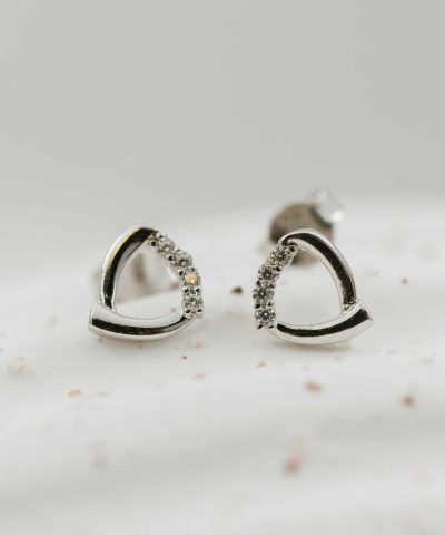 Alternative view of Pan Jewelry Øredobber i gull med zirkonia