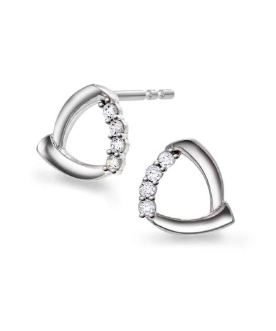 Pan Jewelry Øredobber i gull med zirkonia