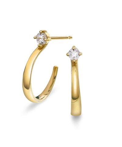 Pan Jewelry Øredobber i gull med zirkonia