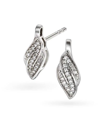 Pan Jewelry - Øredobber i gull med diamanter 0,10ct WP