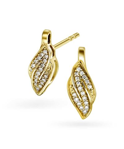 Pan Jewelry Øredobber i gull med diamanter 0,10ct WP