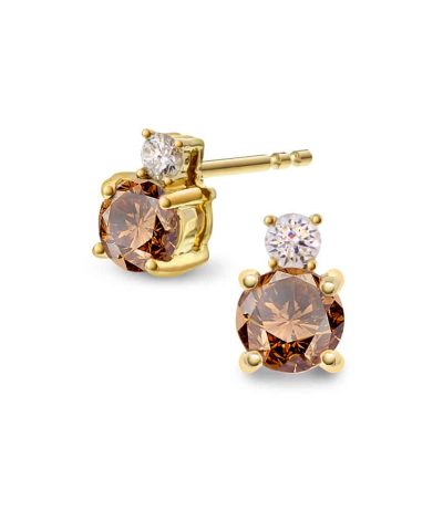 Pan Jewelry Øredobber i gull med diamanter 0,08ct WP