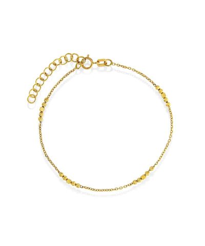 Pan Jewelry Armbånd i gull med kuler 19 cm