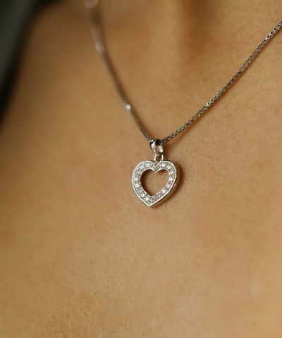 Alternative view of Pan Jewelry Anheng i gull med zirkonia hjerte