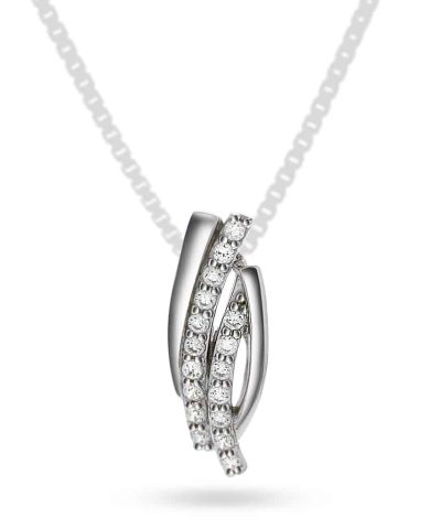 Pan Jewelry Anheng i gull med zirkonia