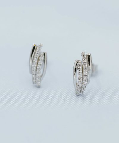 Alternative view of Pan Jewelry Øredobber i gull med zirkonia