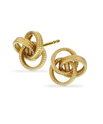 Pan Jewelry - Øredobber i gull knute