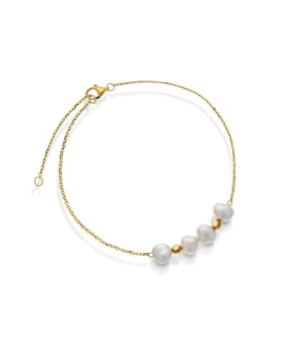 Pan Jewelry - Armbånd i gull med ferskvannsperler