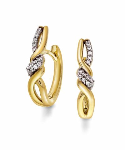 Pan Jewelry - Øreringer i gull med zirkonia