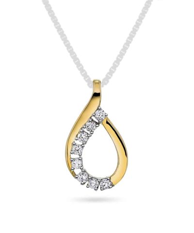 Pan Jewelry - Anheng i gull med diamanter 0,15 ct WP