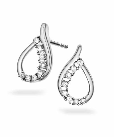 Pan Jewelry - Øredobber i gull med diamanter 0,15 ct W