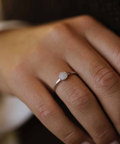 Alternative view of Pan Jewelry - Ring i gull med diamanter 0,06 ct WSI