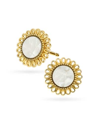 Pan Jewelry - Øredobber i gull med perlemor