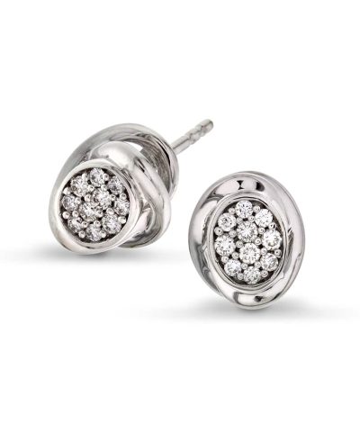 Øredobber i gull med diamanter 0,15ct WP