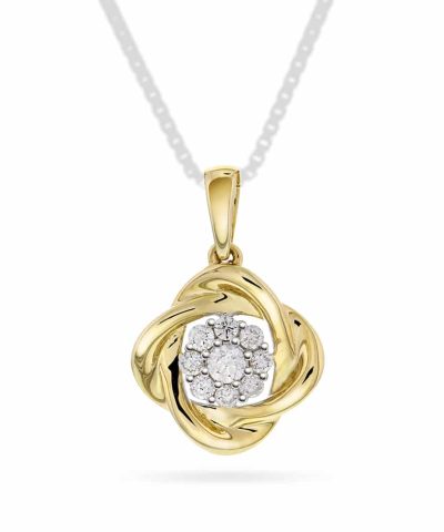 Anheng i gull med diamanter 0,25 ct WP