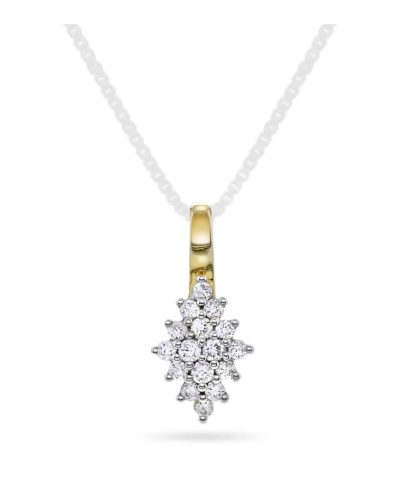 Anheng i gull med diamanter 0,33 ct WP