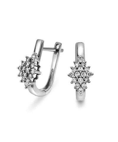 Øreringer i gull med diamanter 0,33 ct