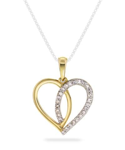 Smykke i gull med diamanter 0,10 ct WP