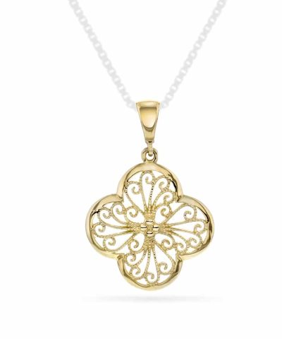 Anheng i gull blomst