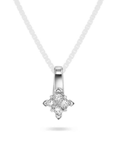 Anheng i hvitt gull med diamanter 0,20 ct WP