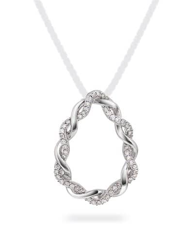Anheng i gull med diamanter 0,15 ct WP