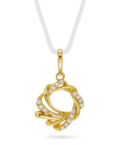 Anheng i gull med zirkonia