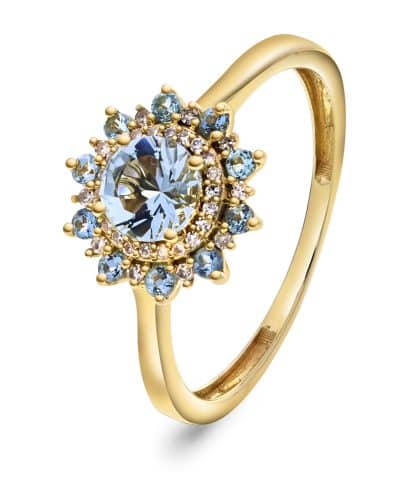 Ring i gull med diamanter 0,07 ct WP