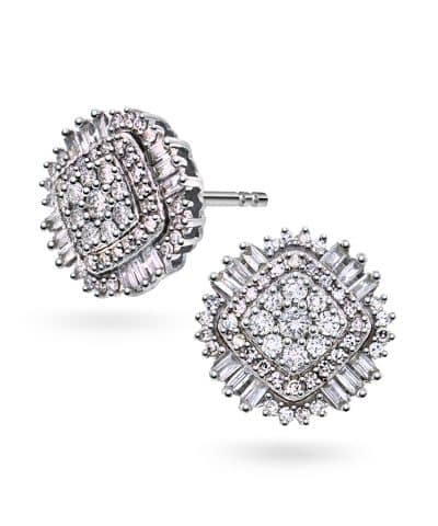 Øredobber gull med diamanter 0,38 ct WP