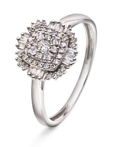 Ring i gull med diamanter 0,25 ct WP