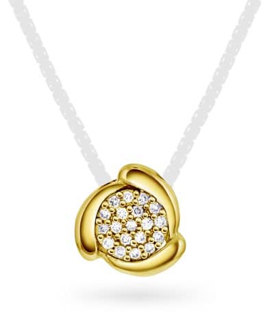 Anheng i gull med diamanter 0,06 ct WP