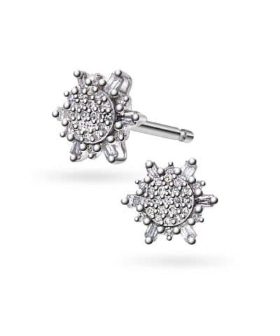 Øredobber i gull med diamanter 0,13 ct w