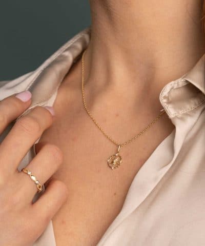 Alternative view of Anheng i gull med zirkonia stjerne