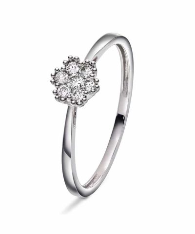 Ring i gull med diamanter 0,15 WP1