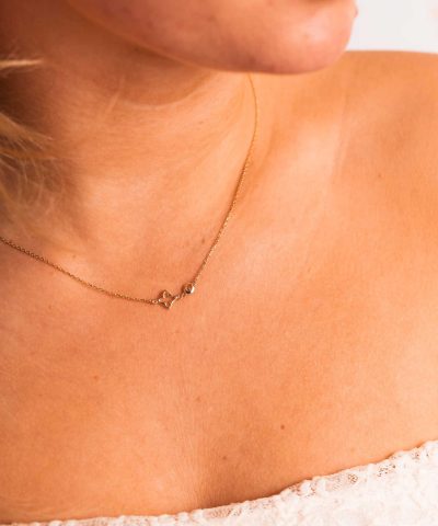 Alternative view of Kjede i gull med zirkonia