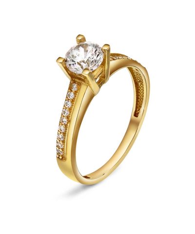 Ring i gull med zirkonia