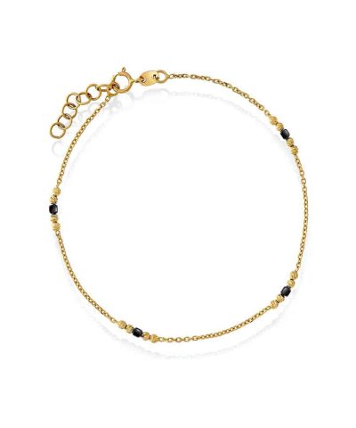 Armbånd i gull med kuler 20 cm