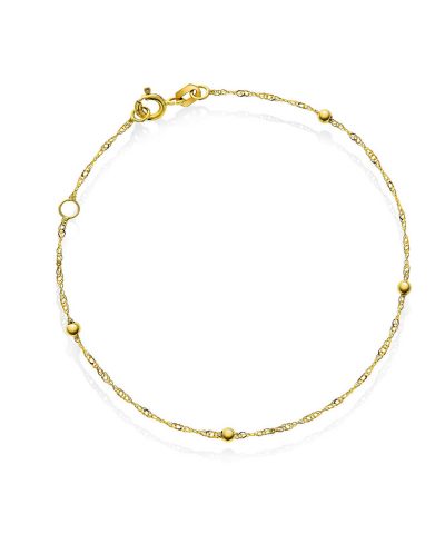 Singapore armbånd i gull med kuler