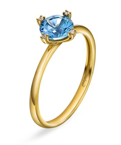 Ring i gull med zirkonia