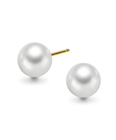 Øredobber i gull med kultiverte fvp